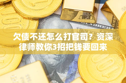武汉欠债不还怎么打官司？资深律师教你3招把钱要回来