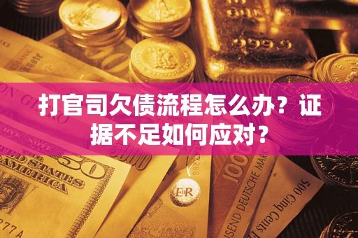 武汉打官司欠债流程怎么办？证据不足如何应对？