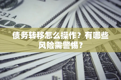 武汉债务转移怎么操作？有哪些风险需警惕？