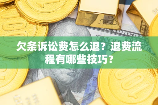 武汉欠条诉讼费怎么退？退费流程有哪些技巧？