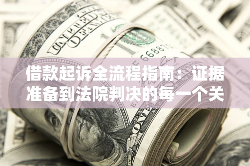 武汉借款起诉全流程指南：证据准备到法院判决的每一个关键步骤